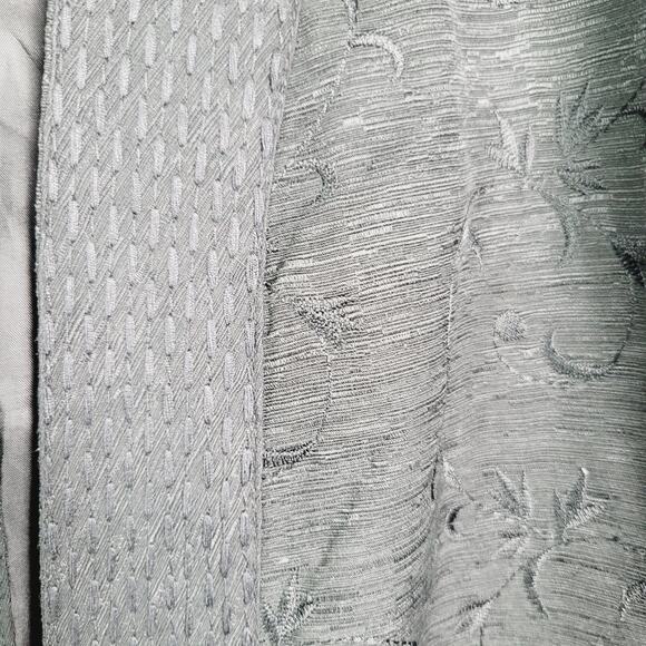 Silkland Jacket Womens 2X Black Silk Jacquard Floral Open Front Evening Dressy - Picture 4 of 10